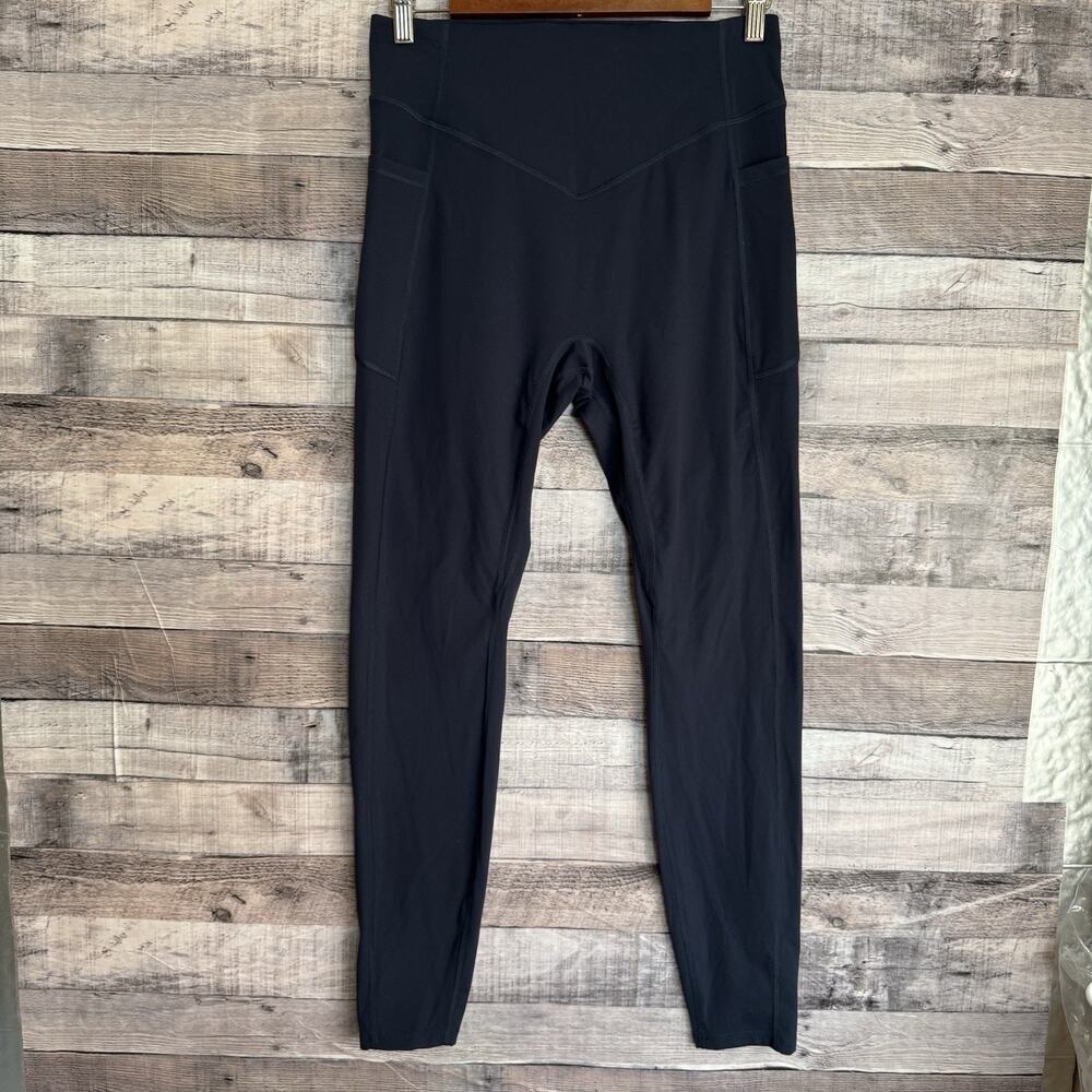 Halara Full Length Blue UltraSculpt High Waisted Scrunch Butt Leggings L NWT